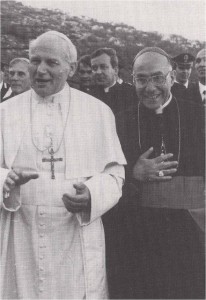 Servant of God Bishop Gulgielmo Giaquinta, Founder of the Pro Sanctity Movement, with Blessed Pope John Paul II